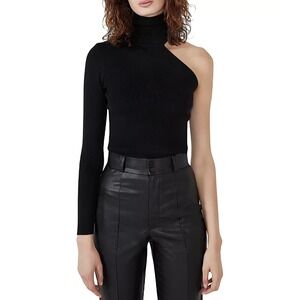 BARDOT Black Ribbed Turtleneck Long Sleeve Knit Sweater Top‎ Size S